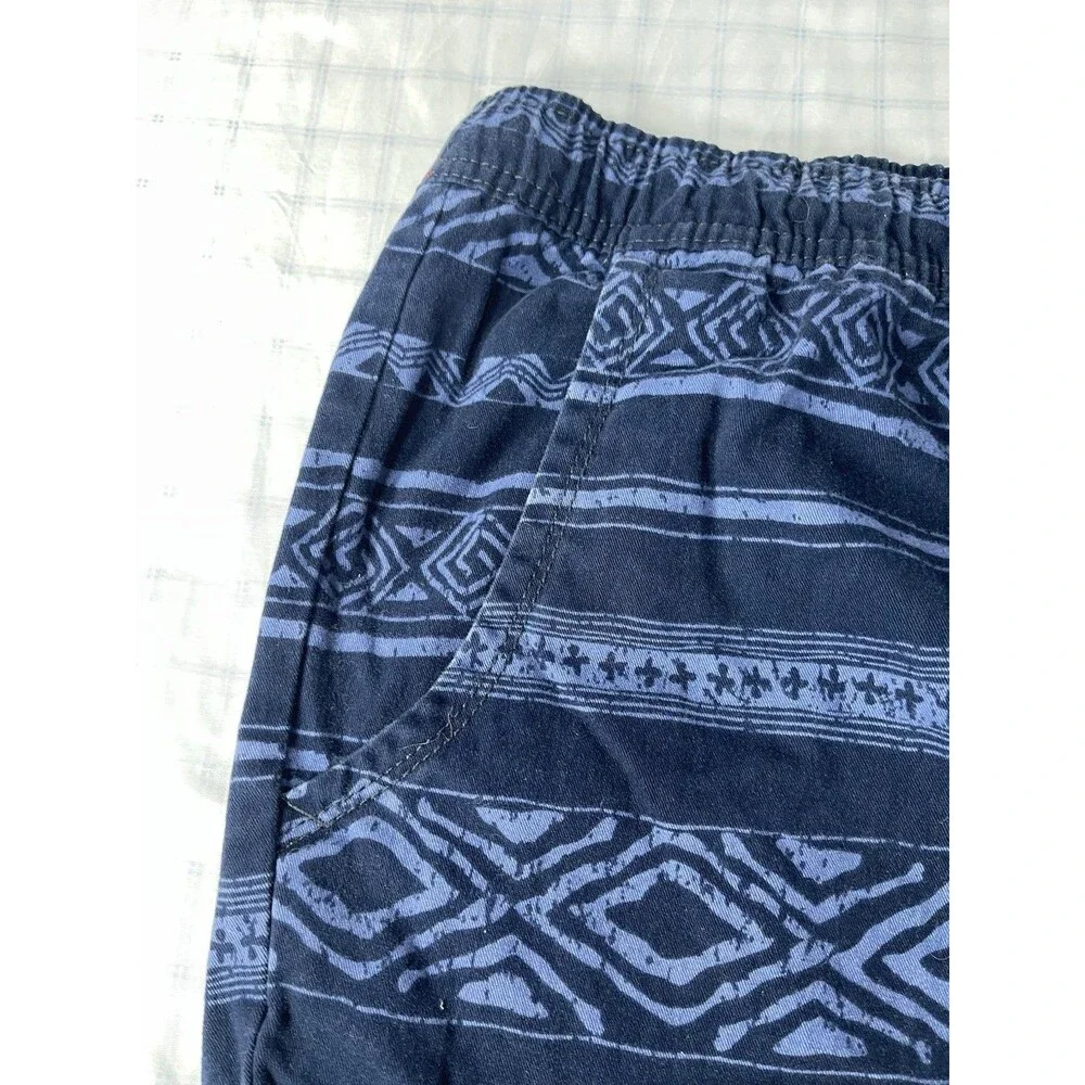 Faded Glory Men's 2XL Blue Tribal Pattern Shorts - 100% Cotton